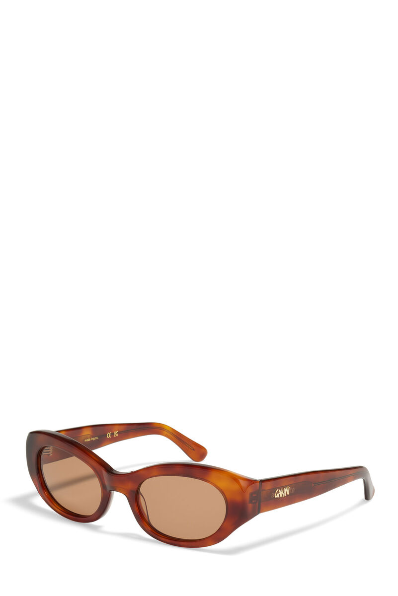 GANNI x Ace & Tate Tiger's Eye Dakota Sunglasses, Acetate, in colour Tiger's Eye - 3 - GANNI