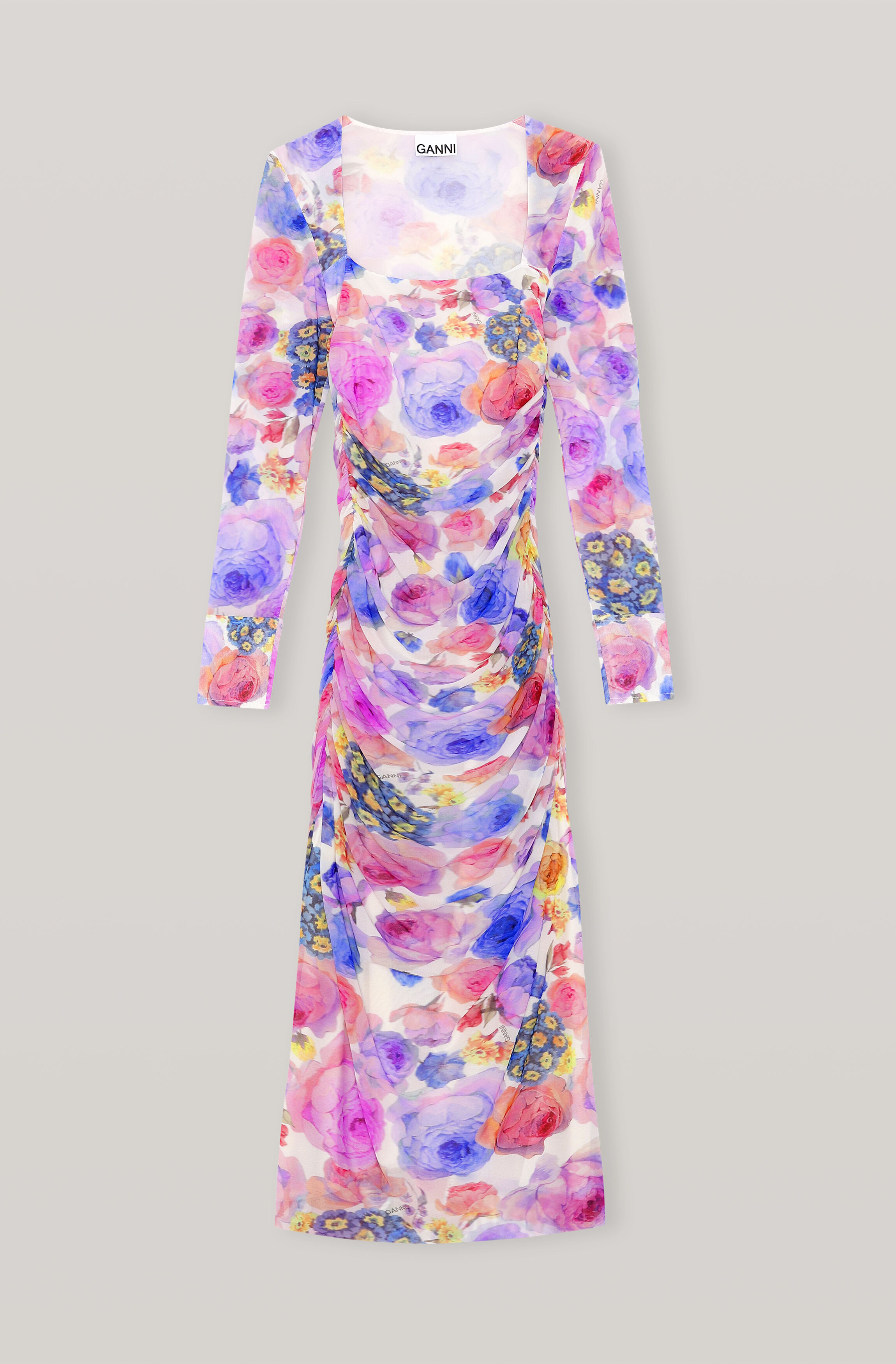 Ganni flower dress clearance