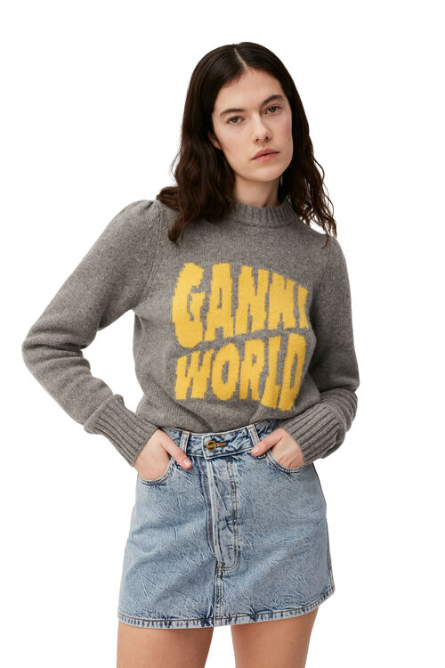GANNI Graphic Pullover,High Rise