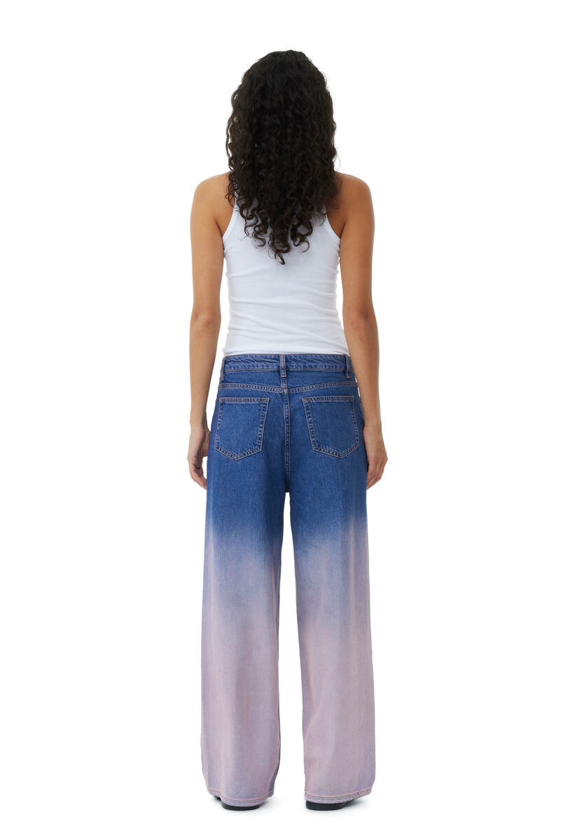 Jean Purple Bleach Future Denim Wide, Organic Cotton, in colour Bleach - 4 - GANNI