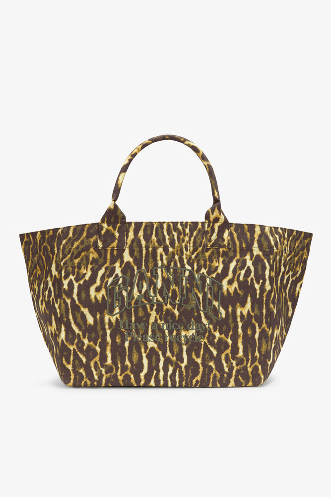 Tote XXL in Gradient Leopard, Lemon Grass