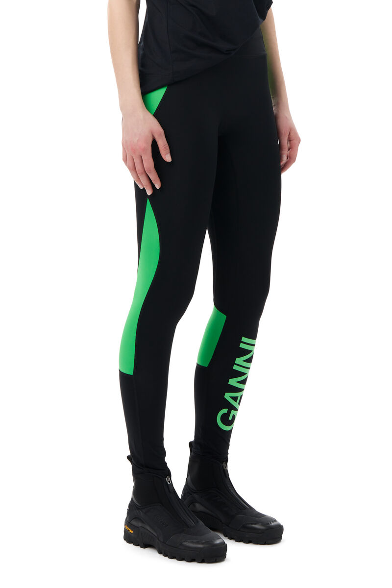 Legging à taille ultra-haute Active, Recycled Nylon, in colour Black - 2 - GANNI