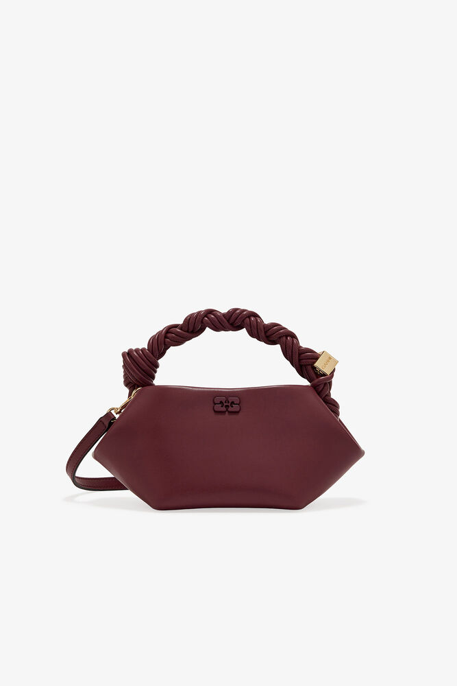 Burgundy Mini GANNI Bou Bag, Burgundy