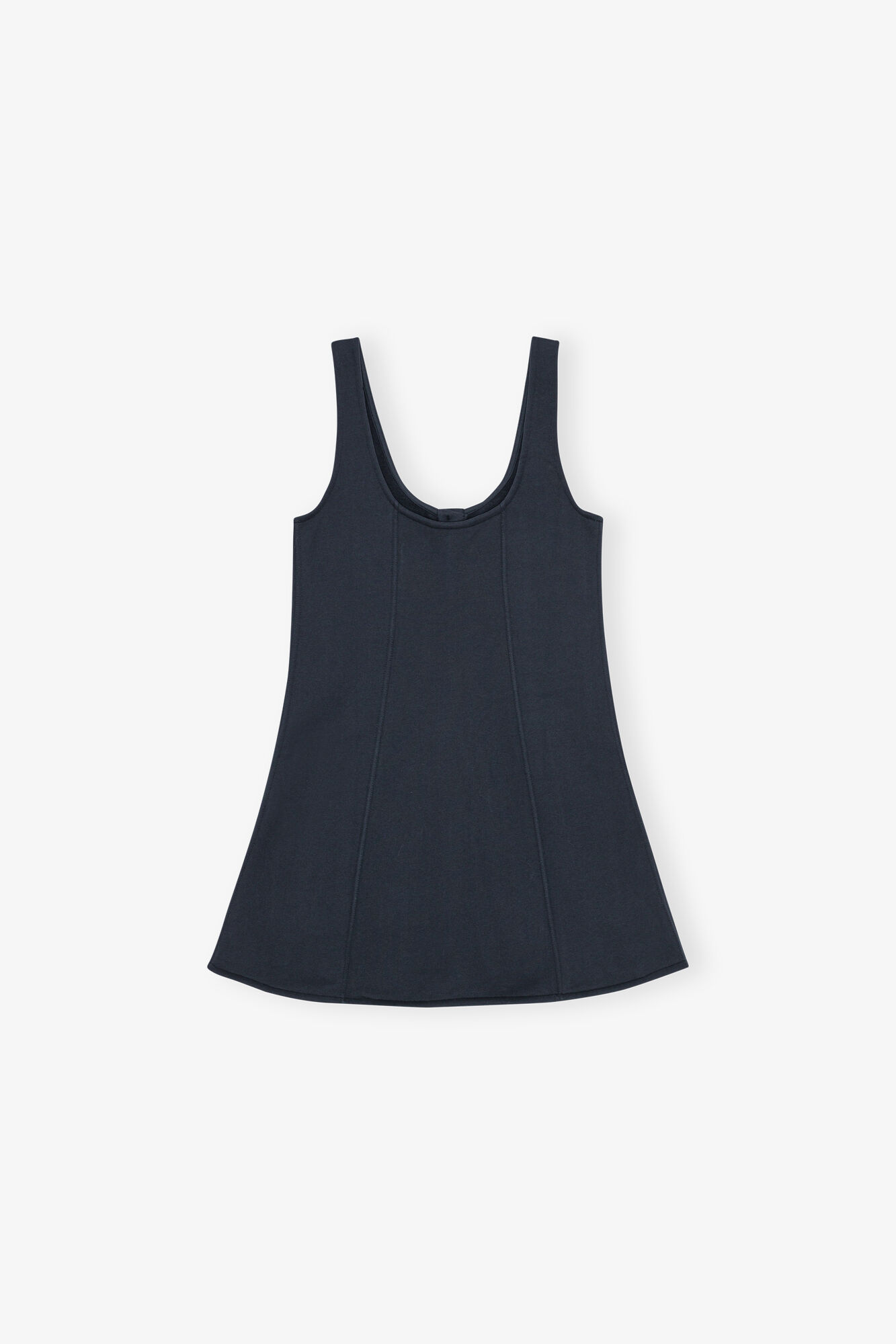 Dark Blue Mini Dress, Cotton, in colour Sky Captain - 2 - GANNI