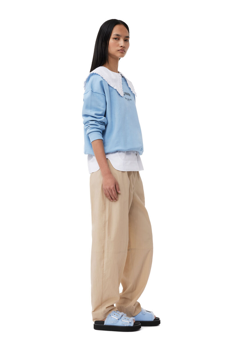 Sweat-shirt Blue Isoli Oversized, Cotton, in colour Placid Blue - 4 - GANNI