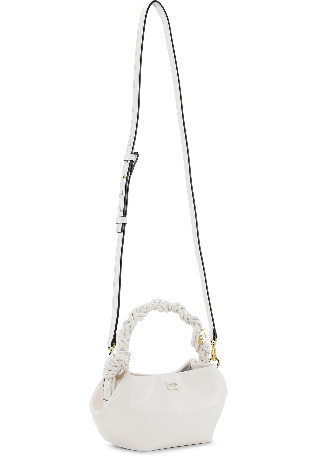 Hvid mini GANNI Bou taske, Polyester, in colour Egret - 3 - GANNI