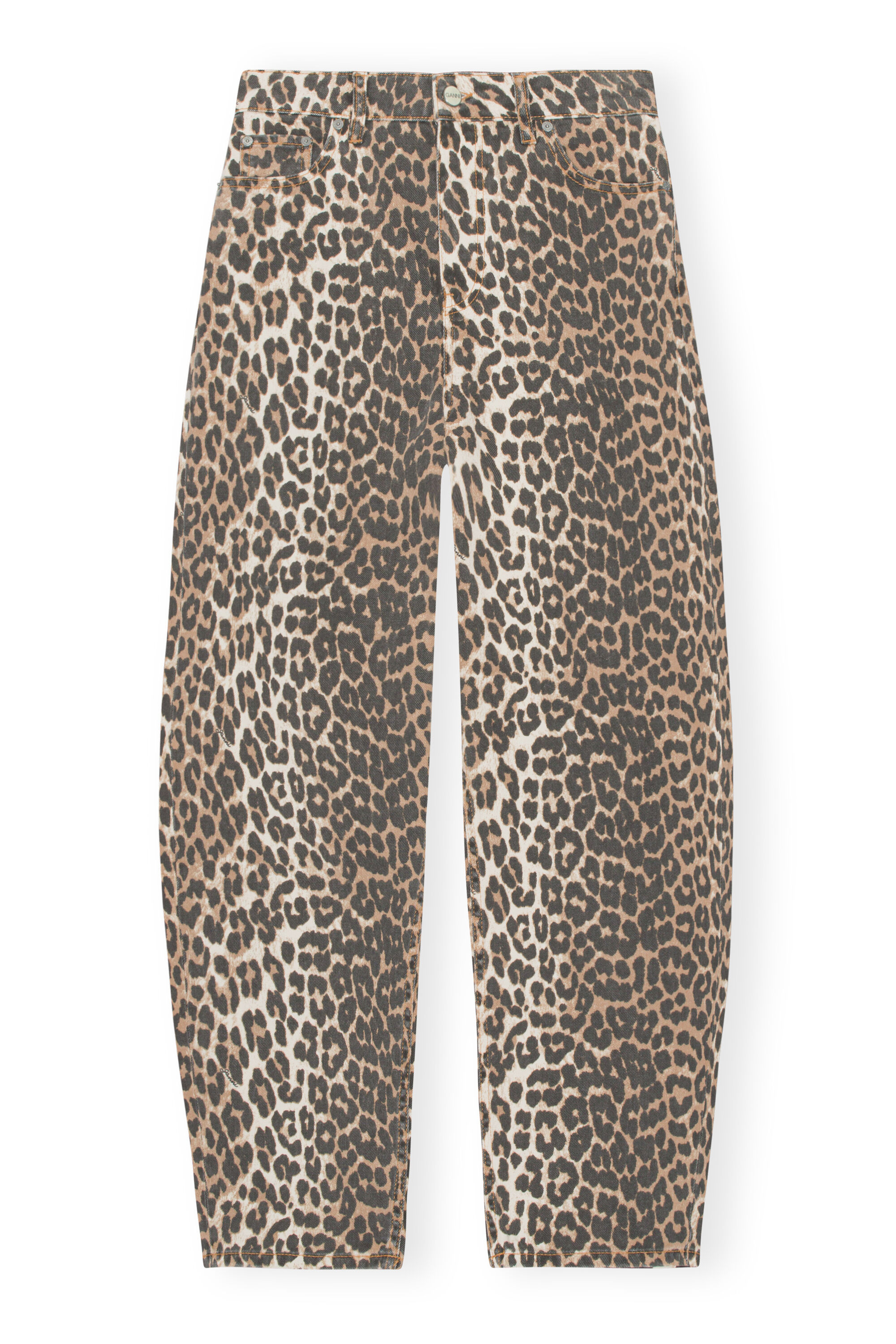Leopard Leopard Denim Stary Jeans GANNI DK