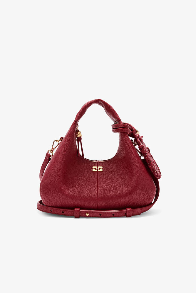 Grained Mini Bou Bag, Red Dahlia