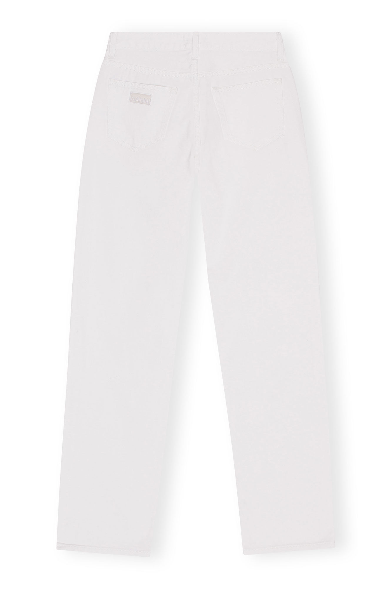 White Lovy Jeans, Cotton, in colour Bright White - 2 - GANNI