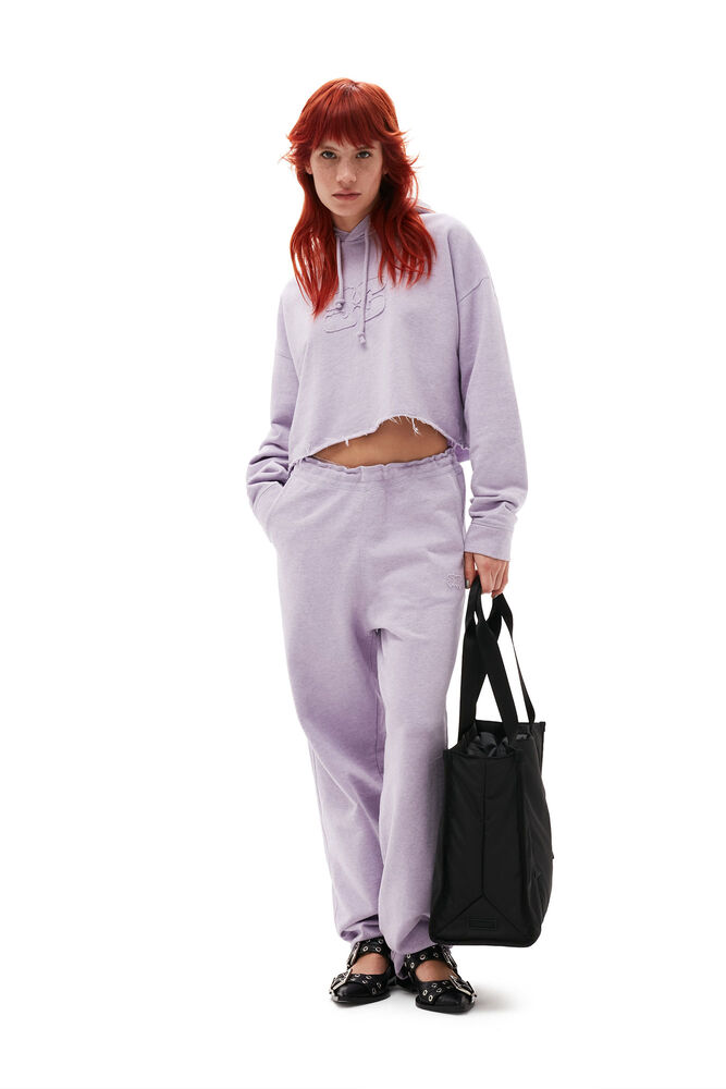 Lilac Isoli Cropped Oversized Hoodie, Misty Lilac