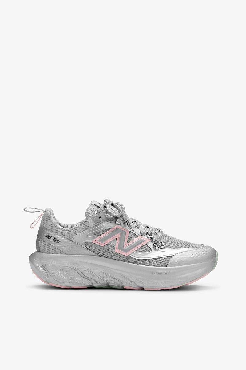 GANNI x New Balance Silver and Pink FFT Trainers, Recycled Polyester, in colour Silver Pink - 1 - GANNI