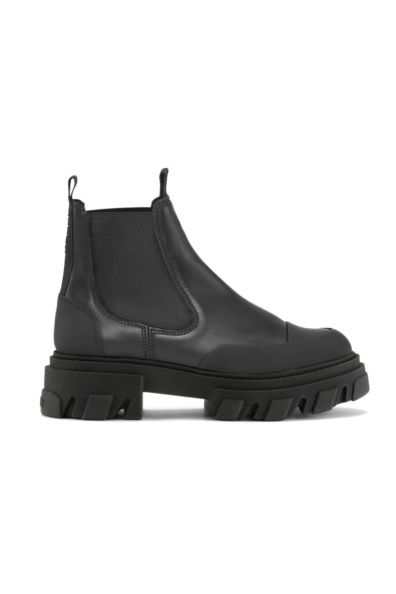 Low Chelsea Boots, Leather, in colour Black - 1 - GANNI