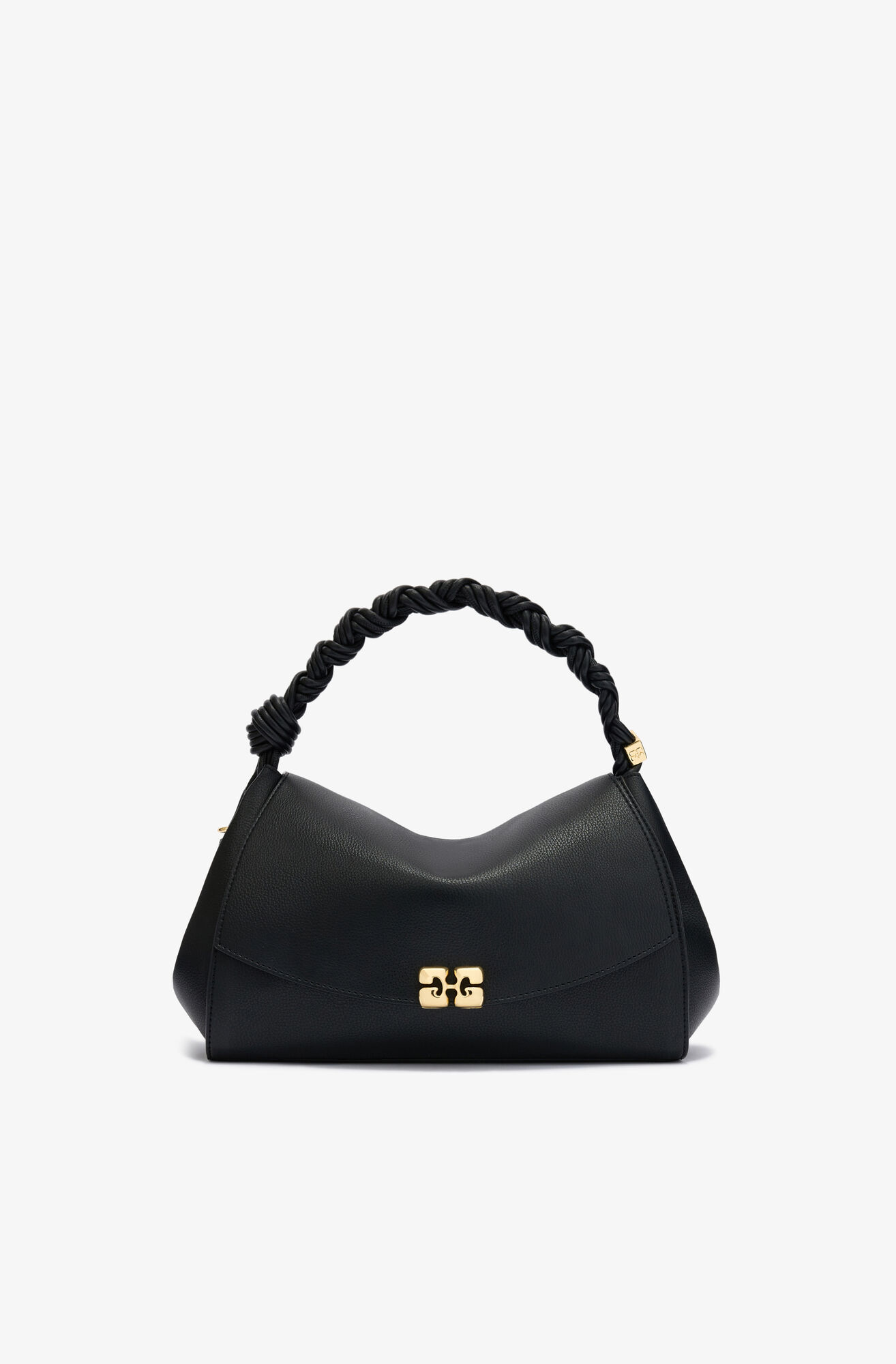 Very Bou Bag Grained in Black, Polyurethane, in colour Black - 1 - GANNI