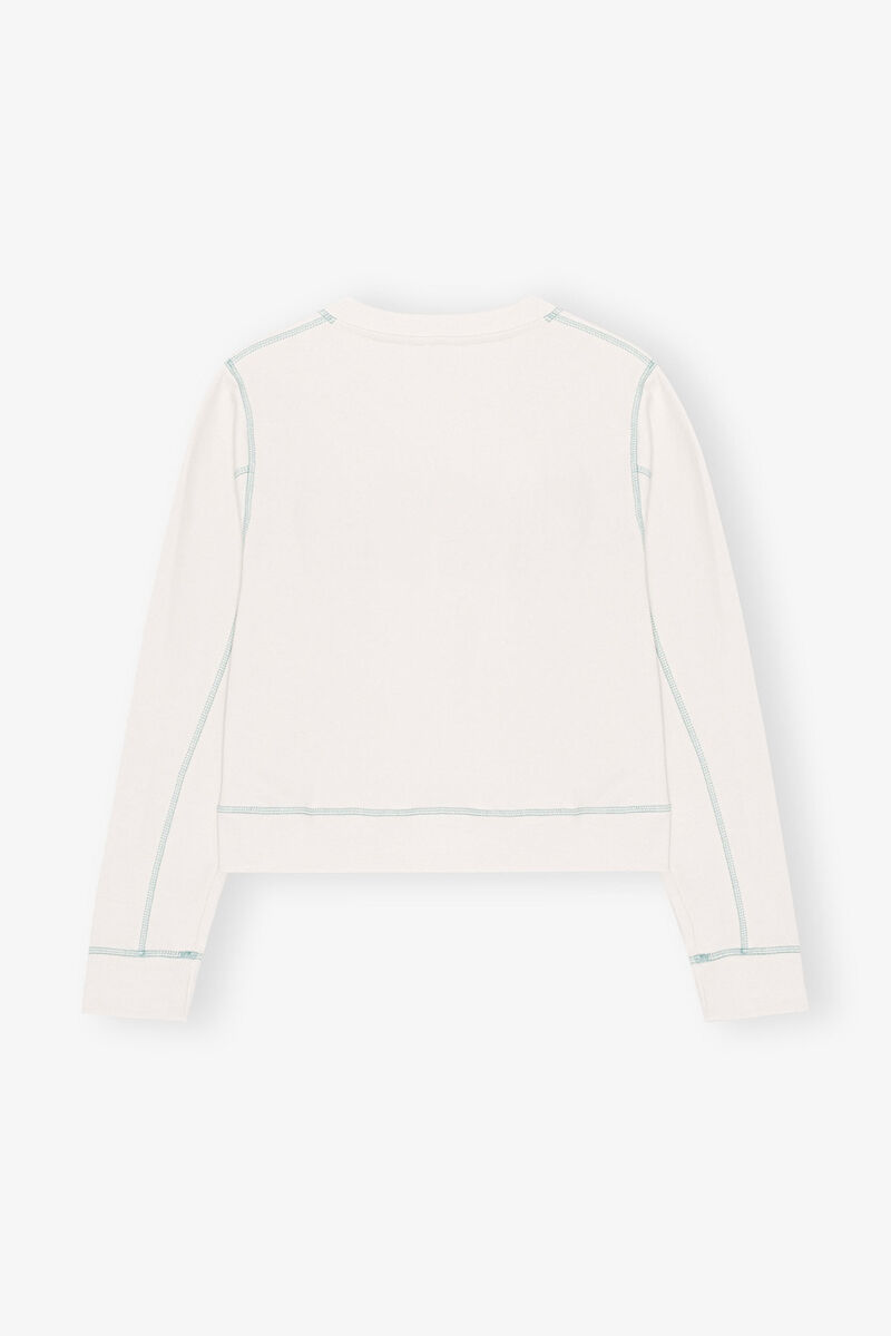 Isoli Rock Sweatshirt, Cotton, in colour Egret - 2 - GANNI