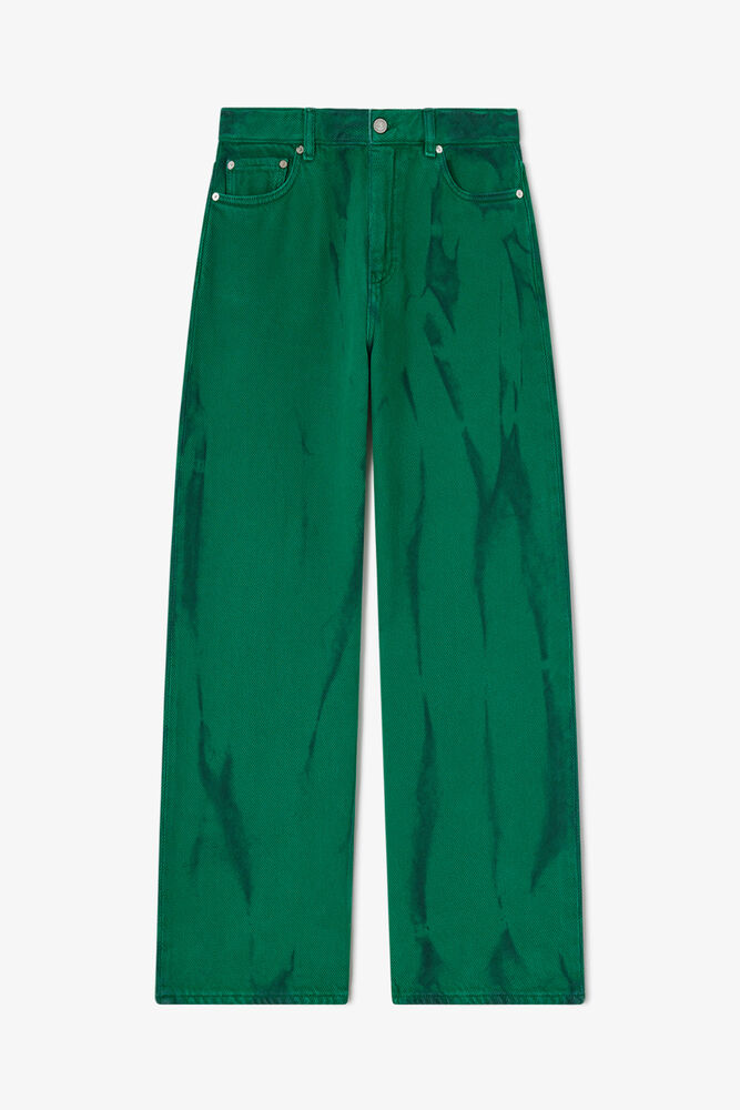 Izey Jeans in Heavy Denim, Fern Green