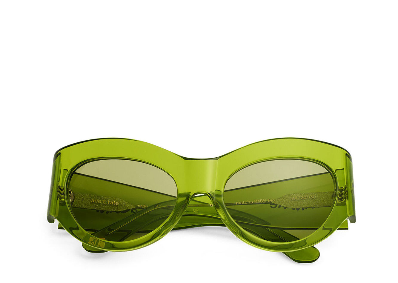 GANNI x Ace & Tate Trixie Sunglasses, Acetate, in colour Kalamata - 1 - GANNI