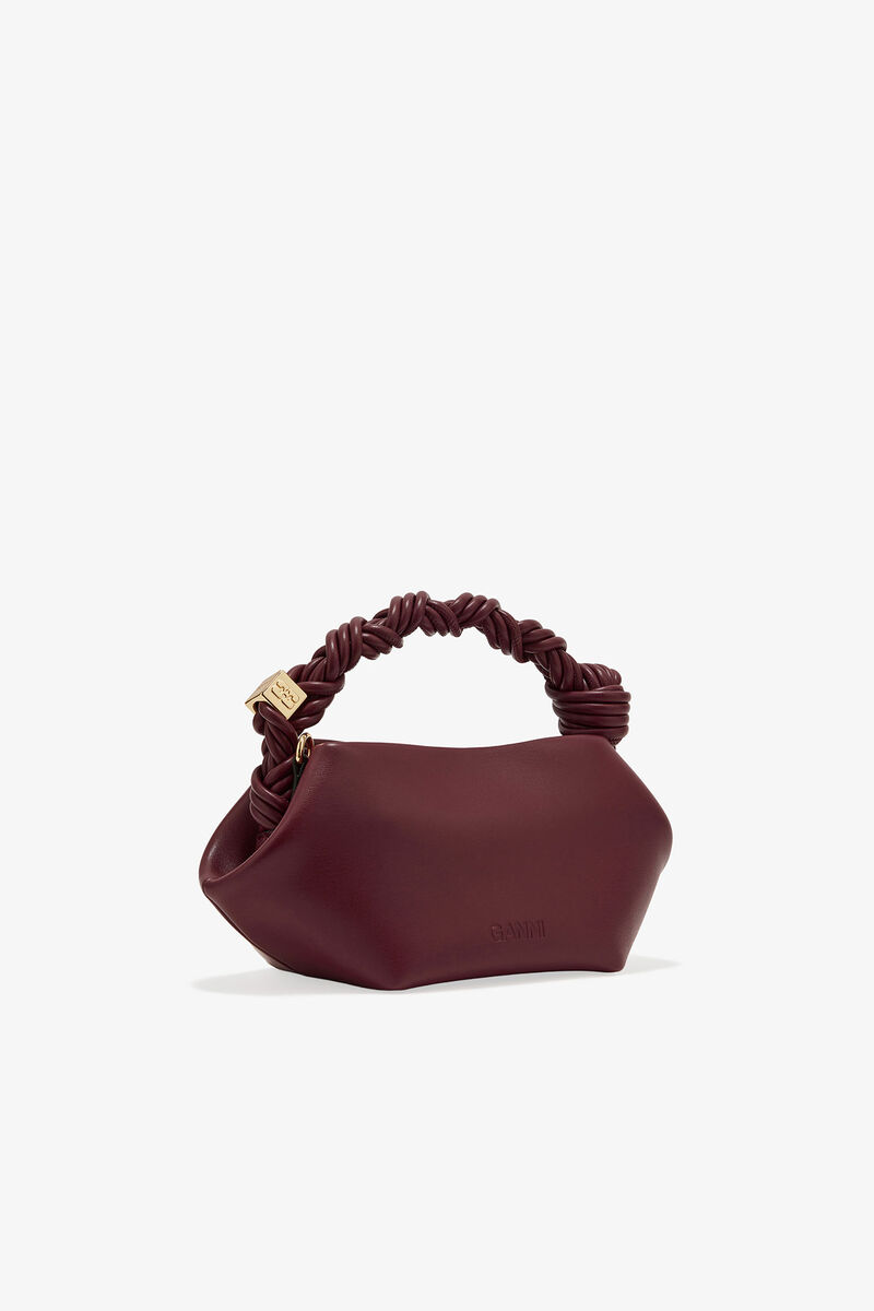 Bordeaux mini GANNI Bou-väska, Polyester, in colour Burgundy - 2 - GANNI