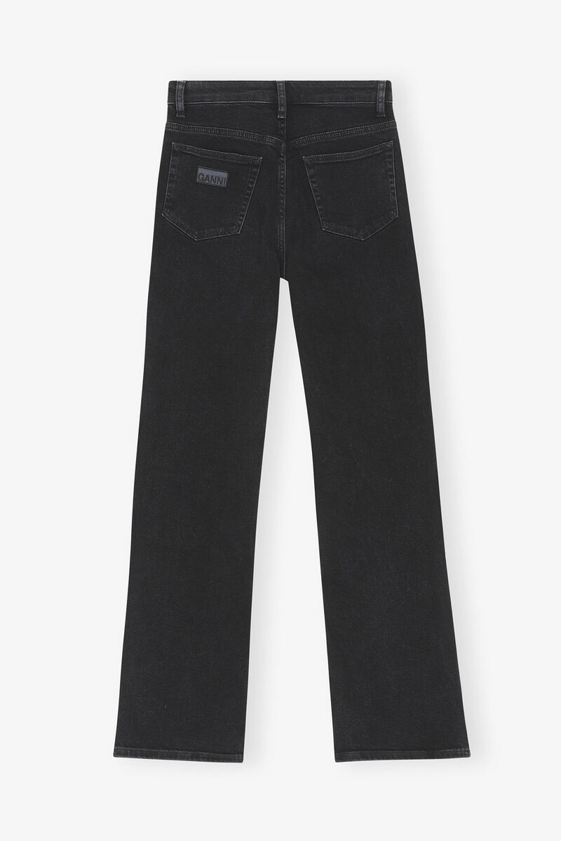 Jeans Betzy, Cotton, in colour Washed Black/Black - 2 - GANNI