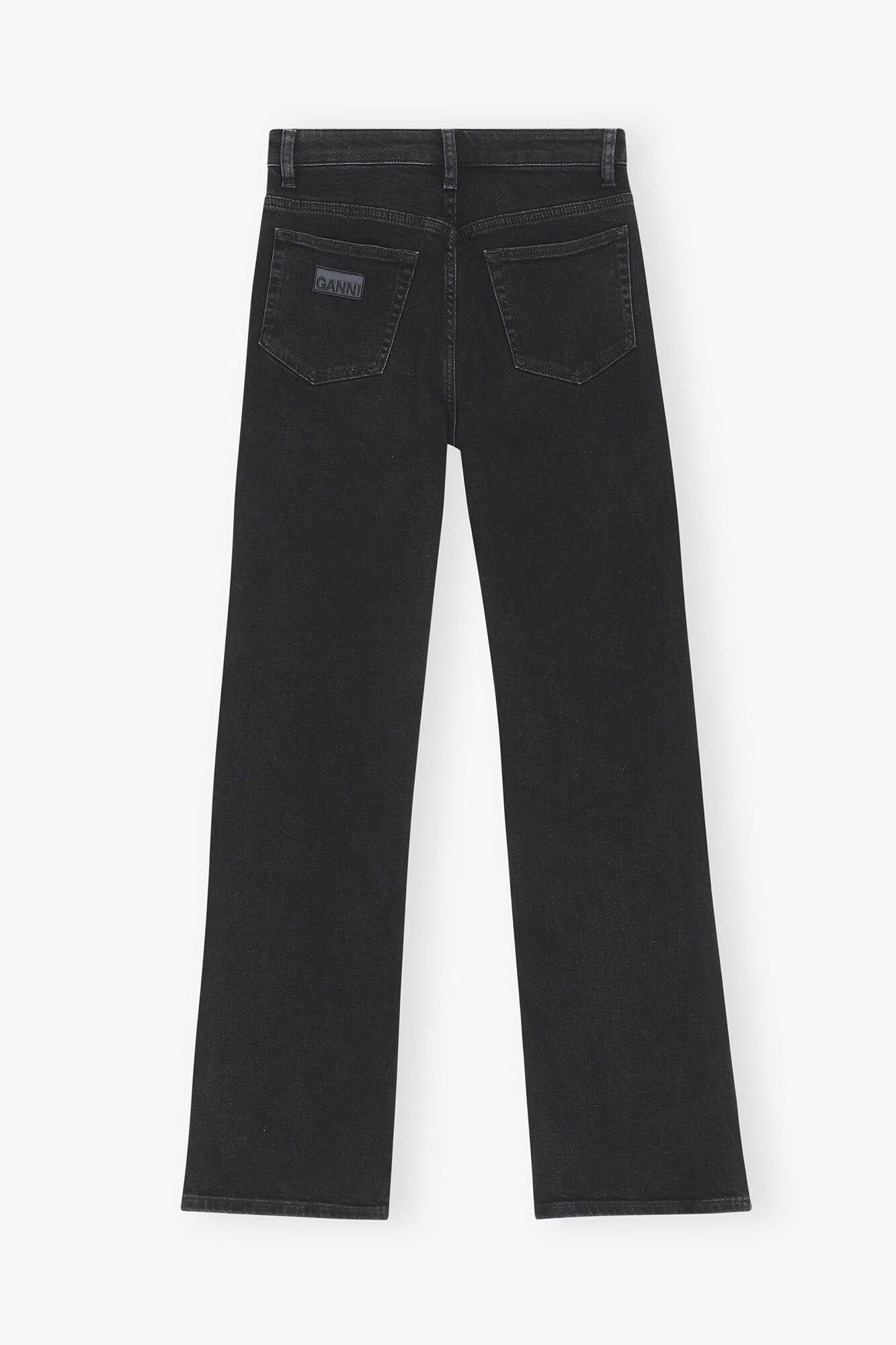 Jeans Betzy, Cotton, in colour Washed Black/Black - 2 - GANNI