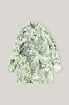 Oversized Crinkled Satin Mini Dress, Polyester, in colour Margarita - 1 - GANNI