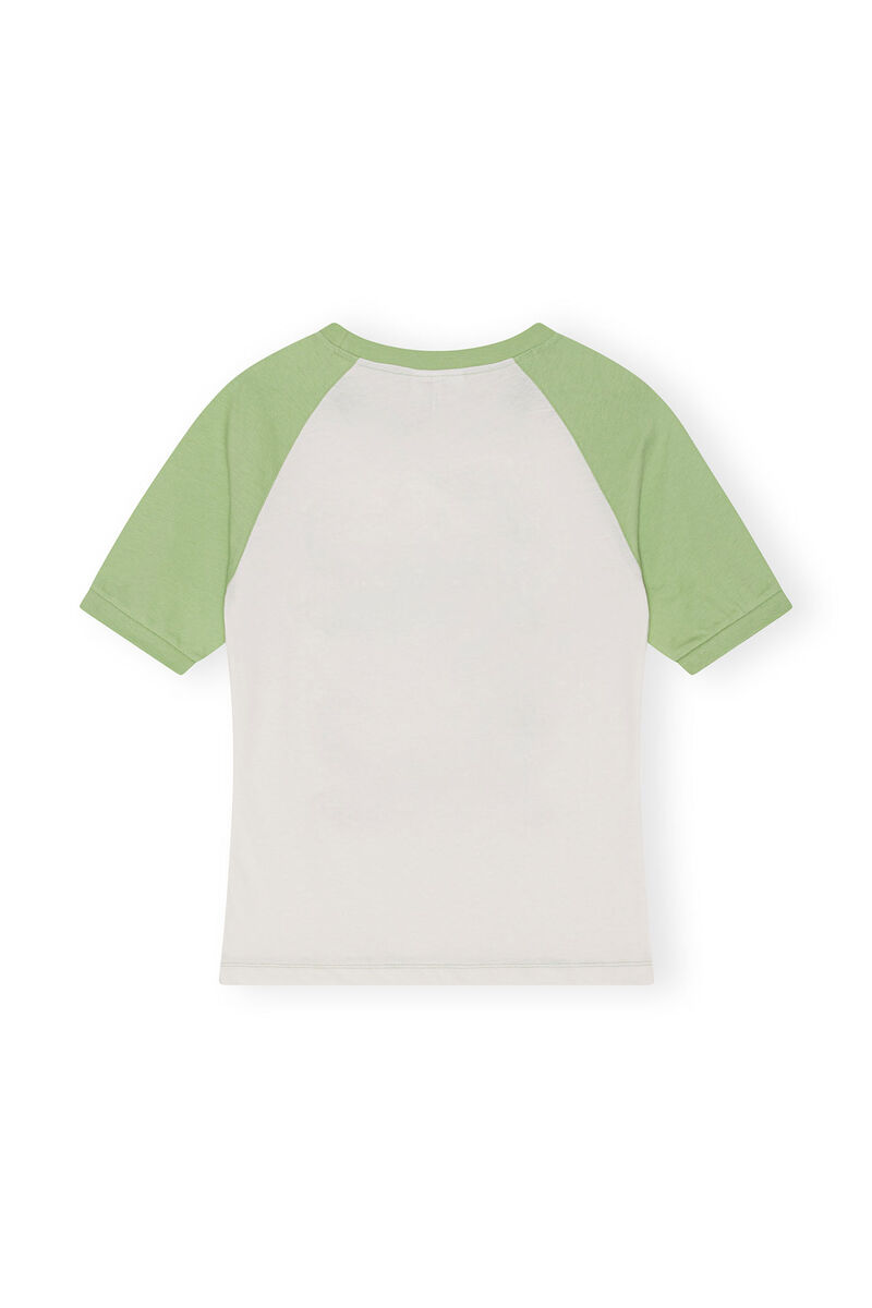 Apple- Raglan-T-Shirt, Cotton, in colour Egret - 2 - GANNI