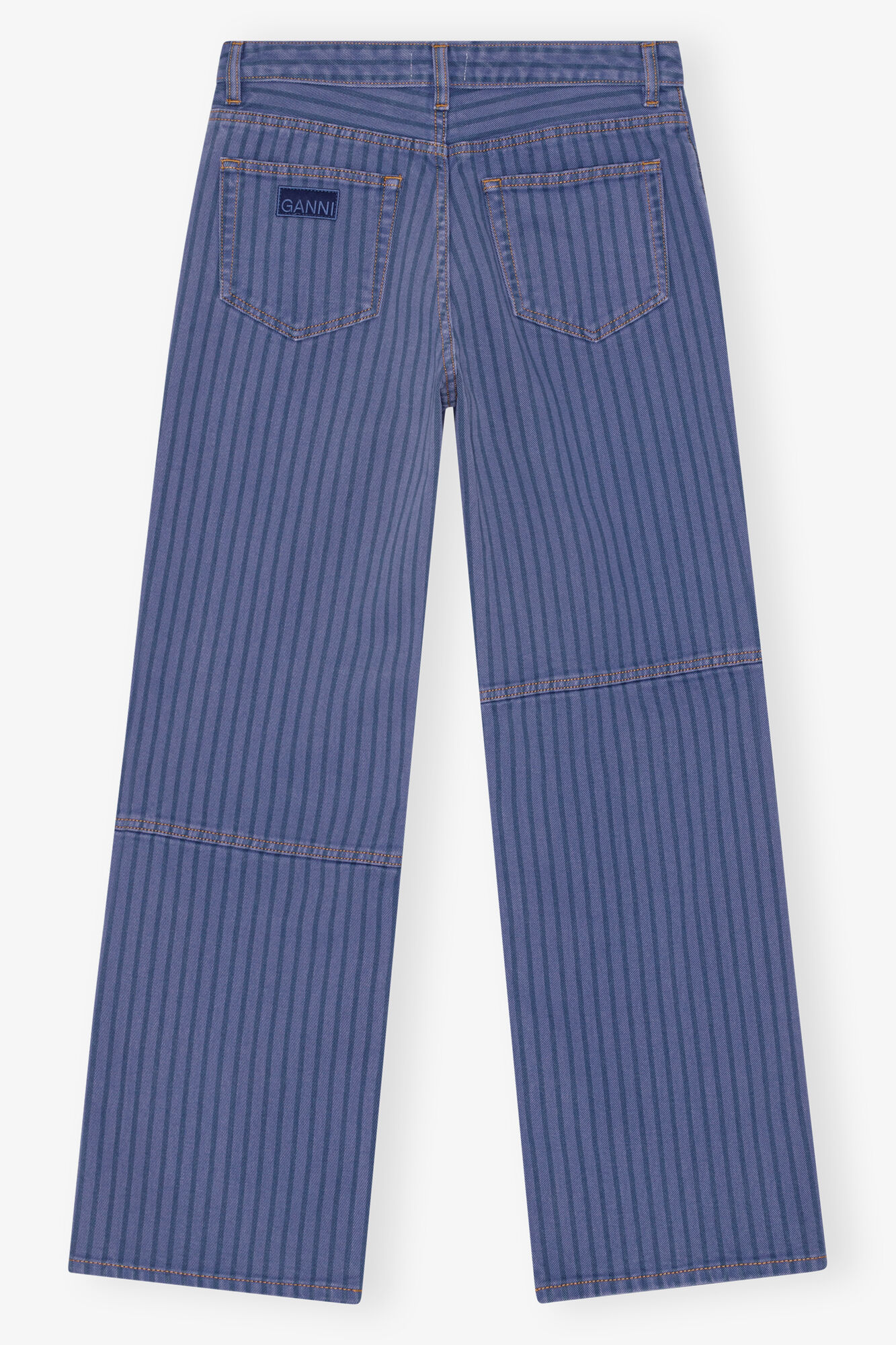 Blue Stripe Izey Jeans, Cotton, in colour Country Blue - 2 - GANNI