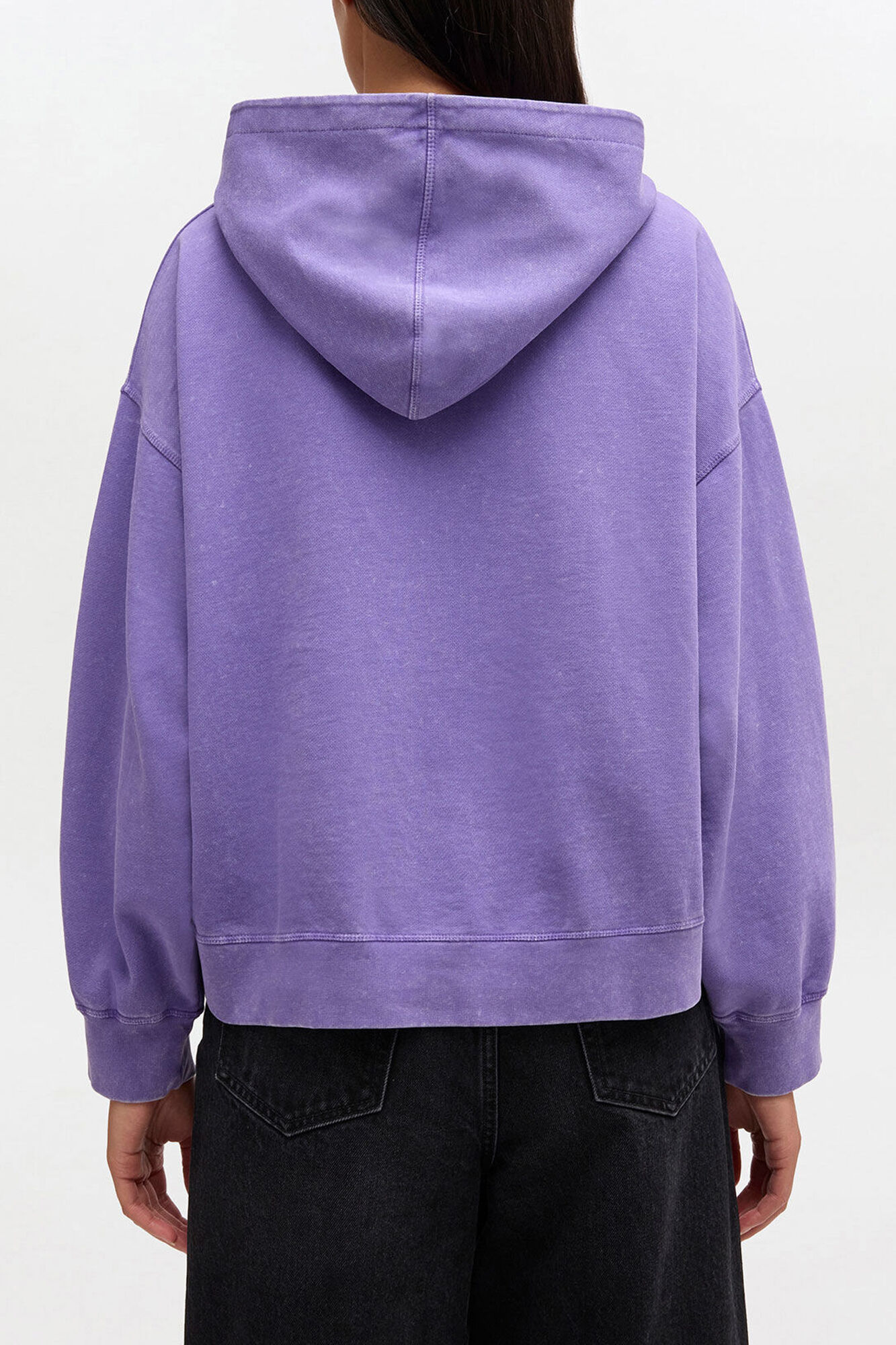 Vintage Wash Hoodie, Organic Cotton, in colour Passion Flower - 3 - GANNI