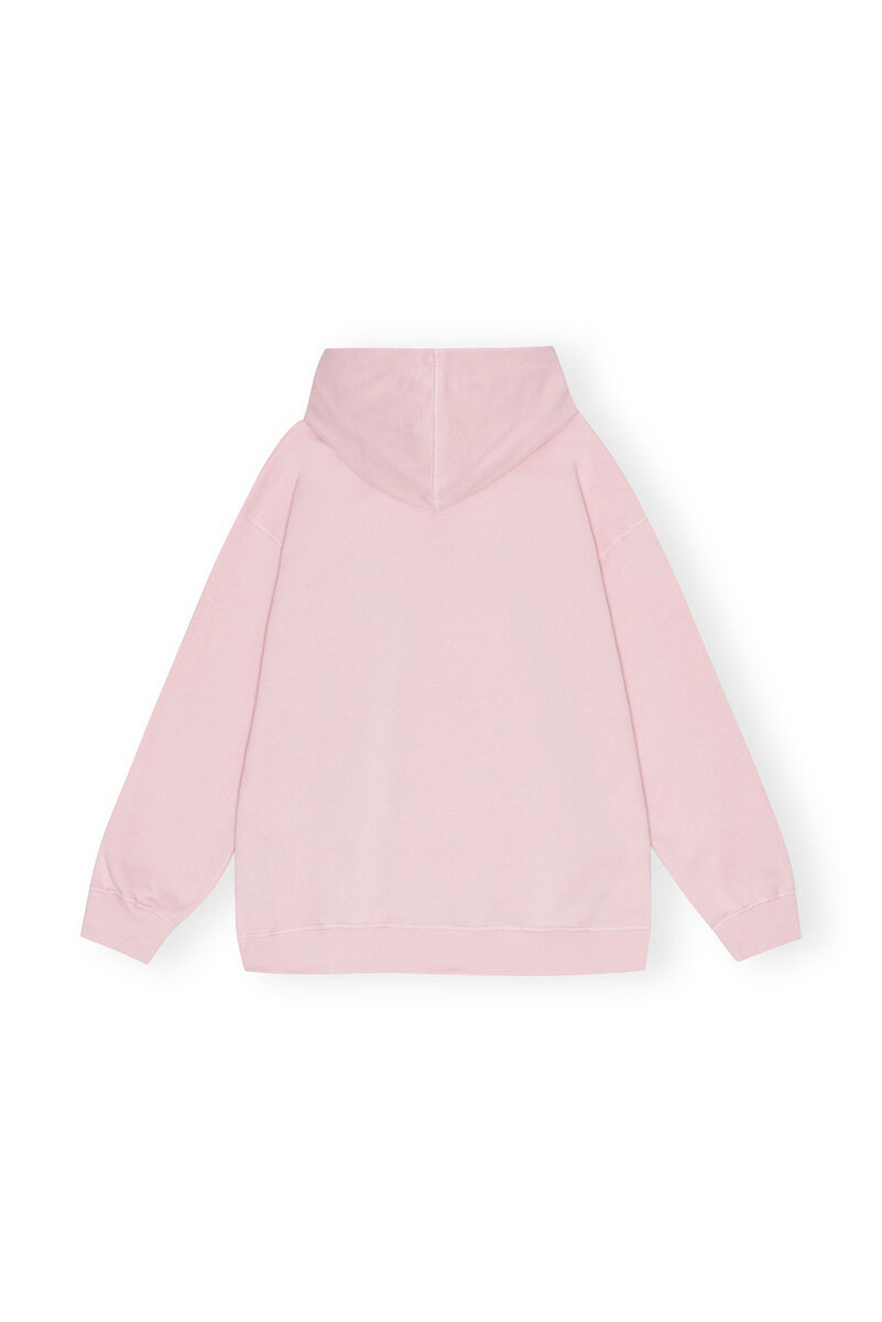 Sweat à capuche Light Pink Isoli Oversized, Cotton, in colour Chalk Pink - 2 - GANNI