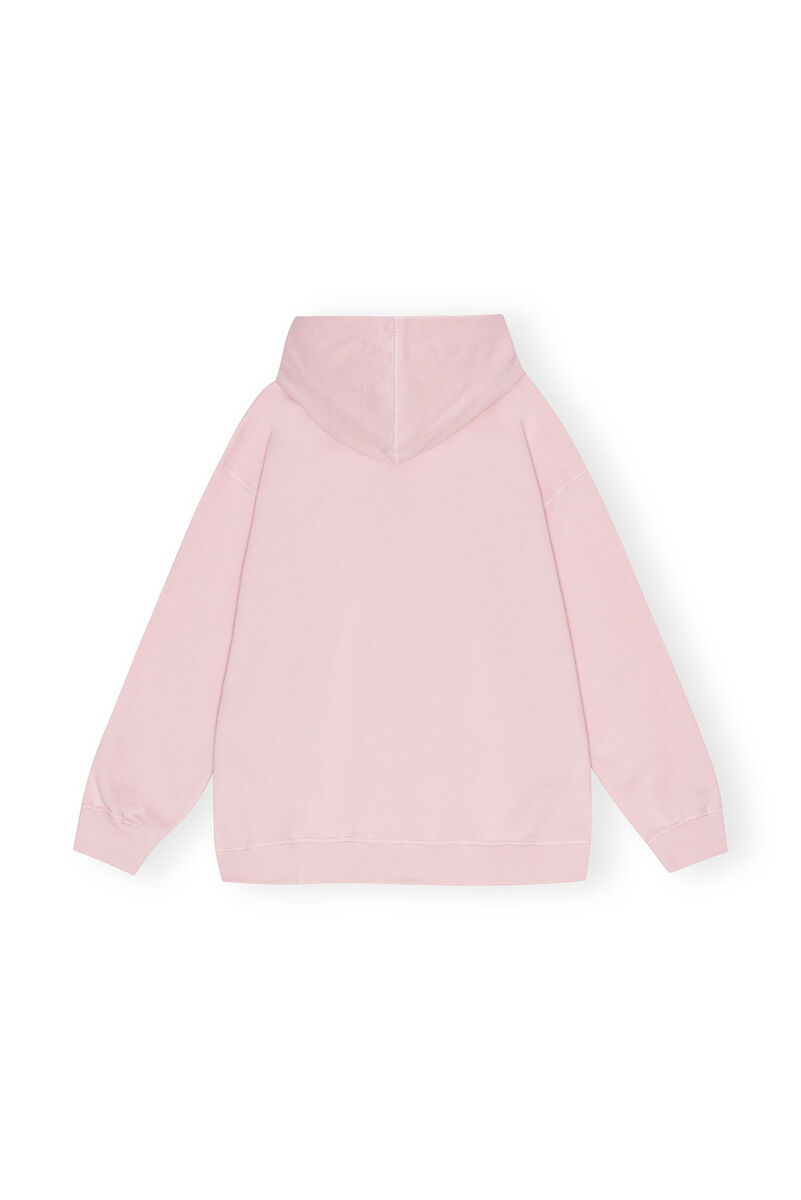 Light Pink Isoli Oversized hoodie, Cotton, in colour Chalk Pink - 2 - GANNI