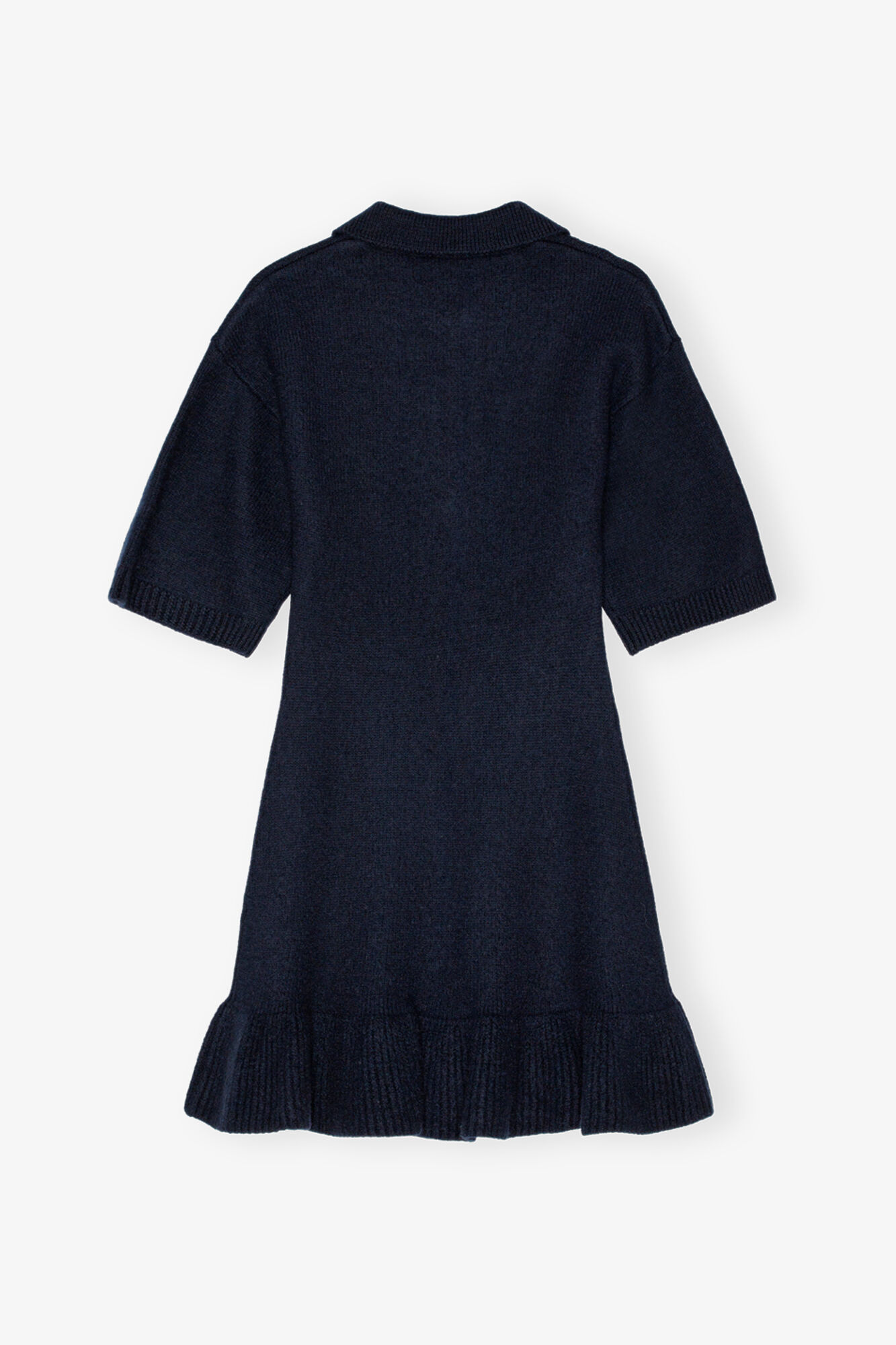 Dark Blue Mini Dress, Wool, in colour Sky Captain - 2 - GANNI