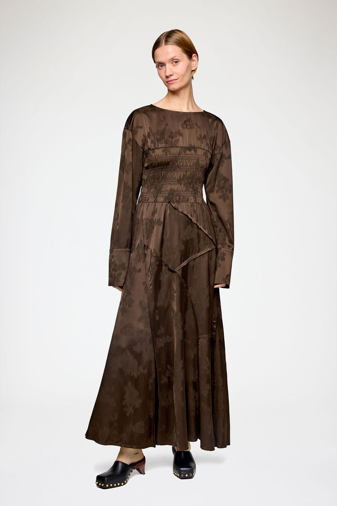 Dress in Brown Satin, Demitasse