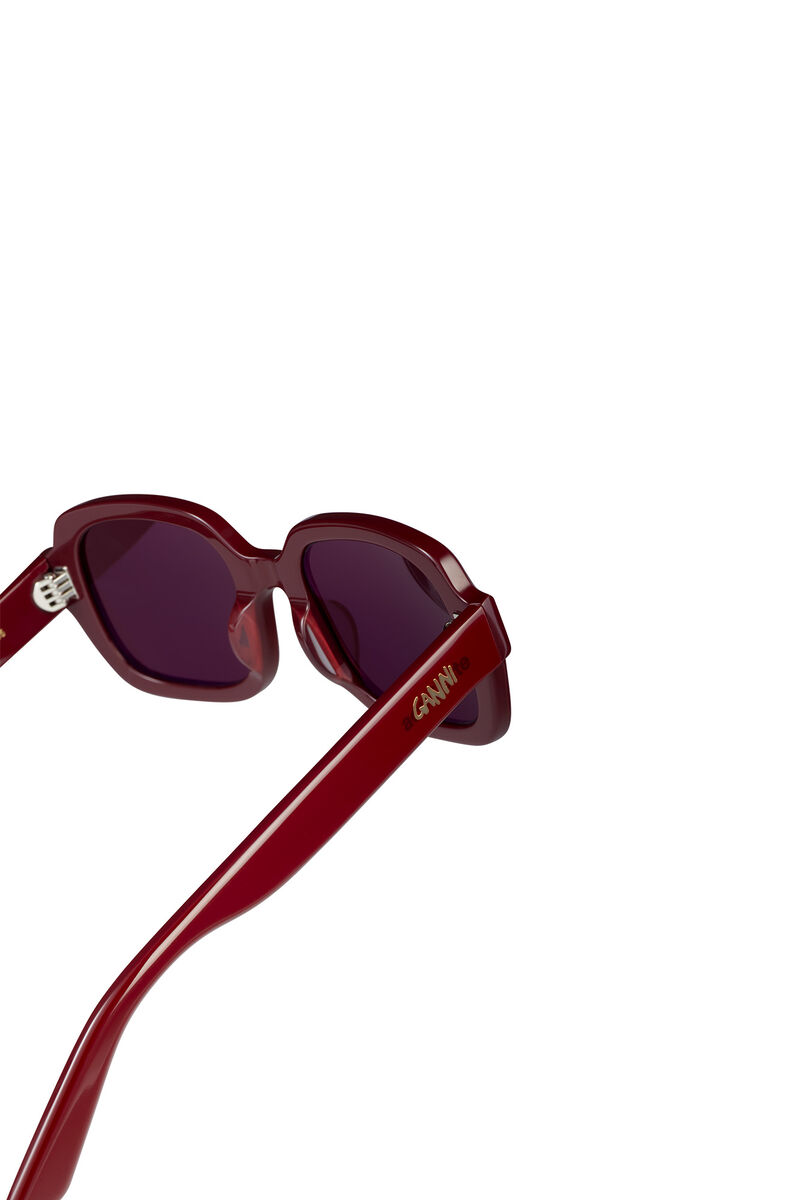 Lunettes De Soleil Twiggy GANNI x Ace & Tate, Acetate, in colour Burgundy - 6 - GANNI