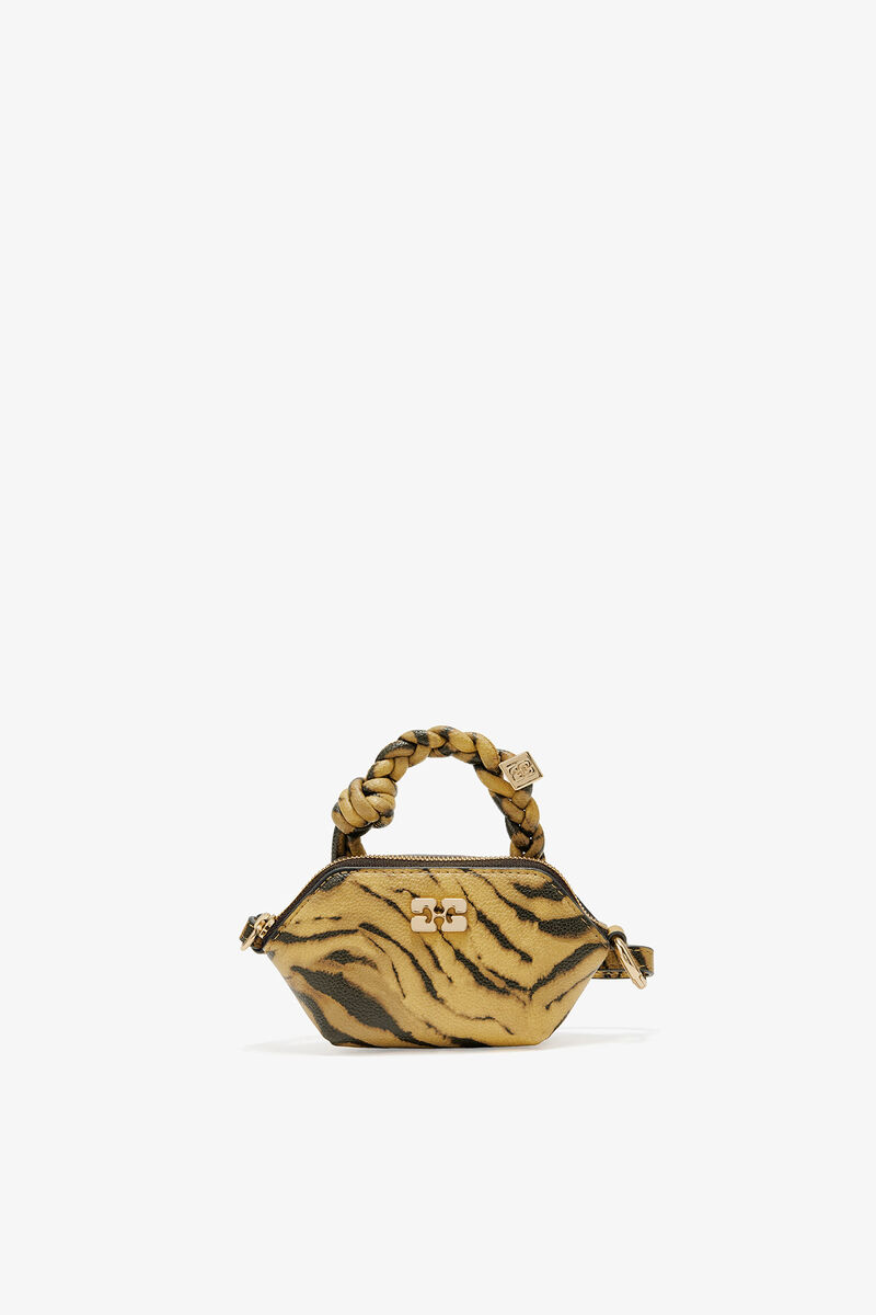 Zebra Nano GANNI Bou Bag, Polyester, in colour Khaki - 1 - GANNI
