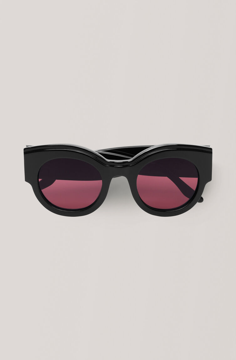 Ganni Round Sunglasses | Round frame sunglasses, Sunglasses, Round ...