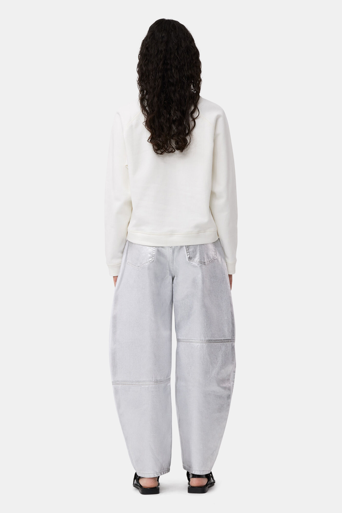 Isoli Raglan Strawberry Sweatshirt, Cotton, in colour Vanilla Ice - 3 - GANNI
