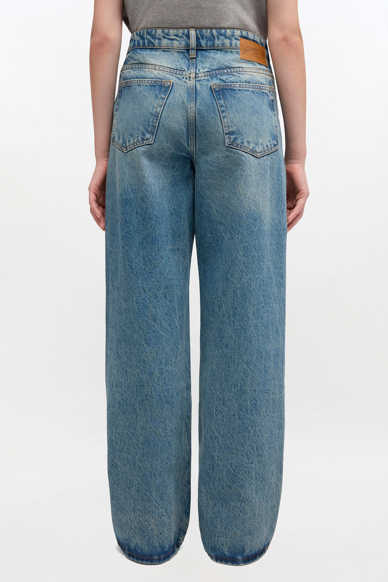 Tint Rigid Izey Jeans, in colour Mid Blue Vintage - 3 - GANNI