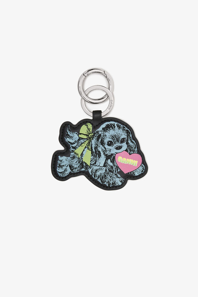 Blue Puppy Keyring, Baby Blue