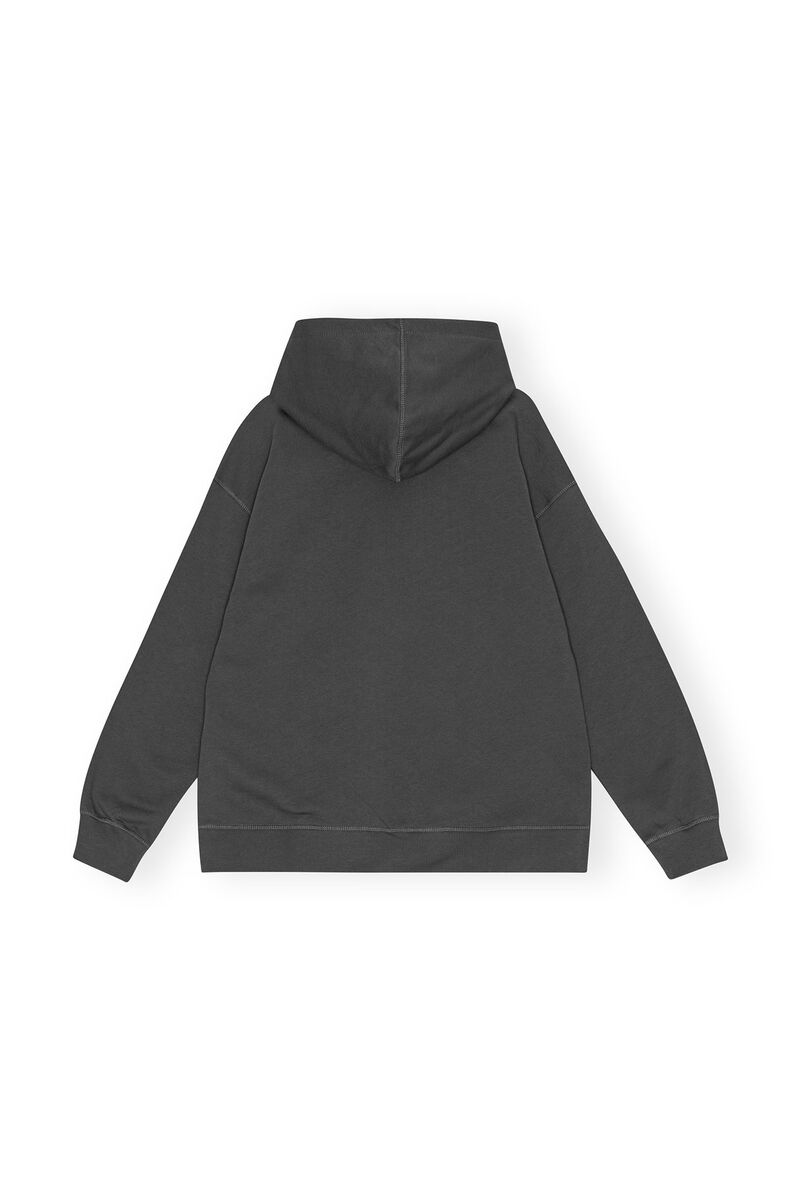 Grey Isoli Oversized Hoodie, Cotton, in colour Volcanic Ash - 2 - GANNI