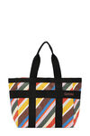 East West Canvas Tote Bag, Cotton, in colour Beach Stripe Multi - 1 - GANNI