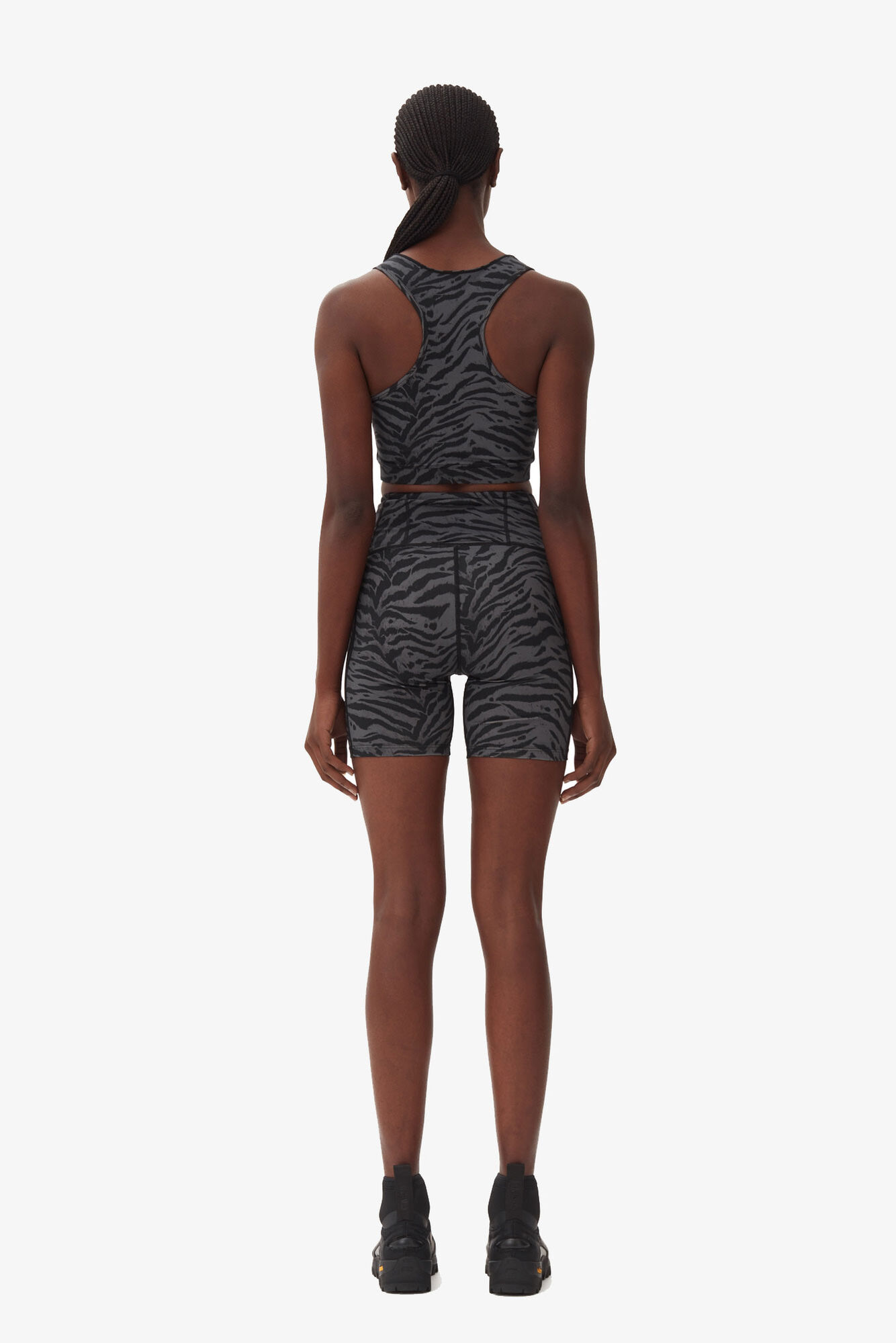 Active Ultra High Waist Shorts, Recycled Nylon, in colour Phantom - 4 - GANNI