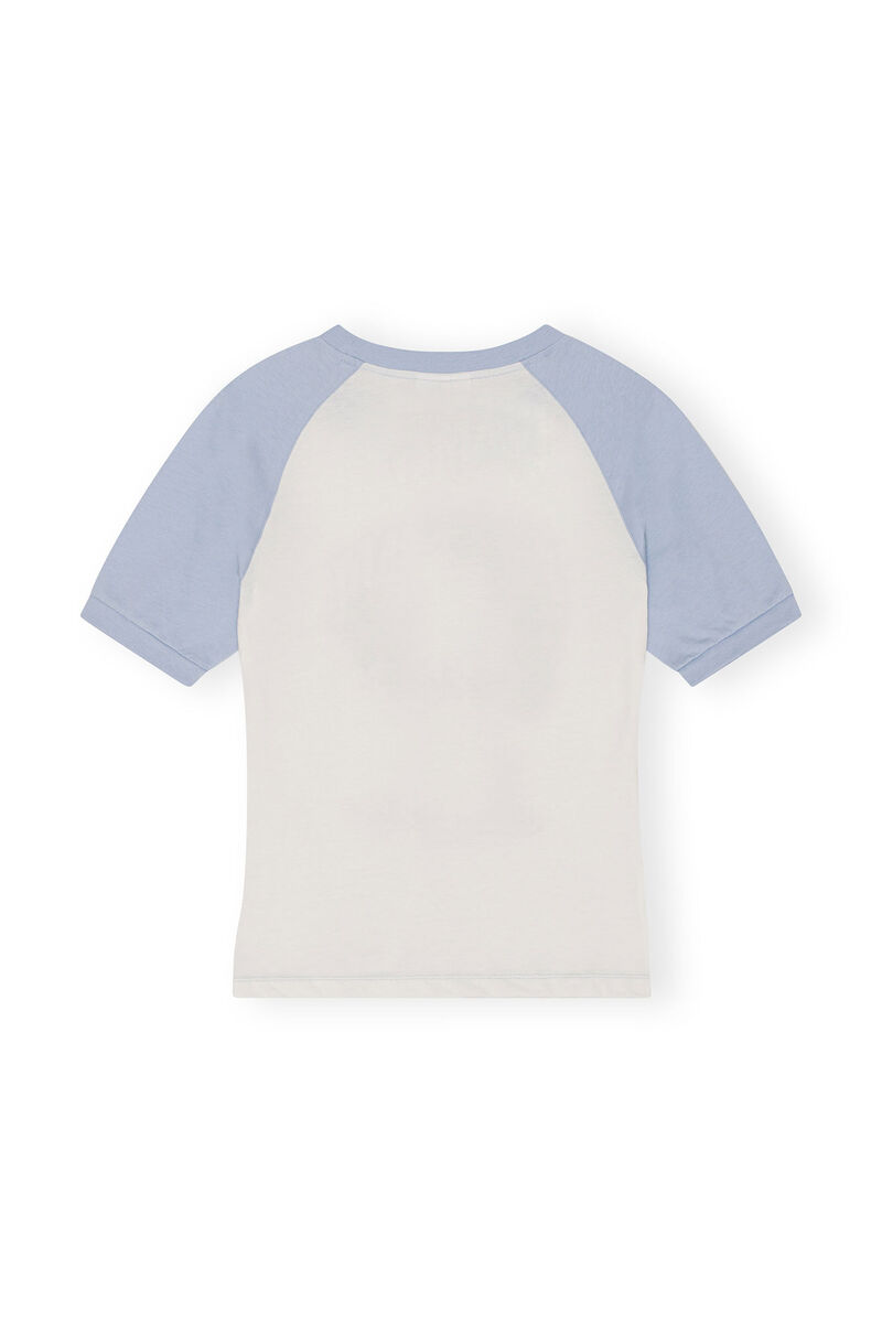 T-shirt Grapes à manches raglan, Cotton, in colour Egret - 2 - GANNI