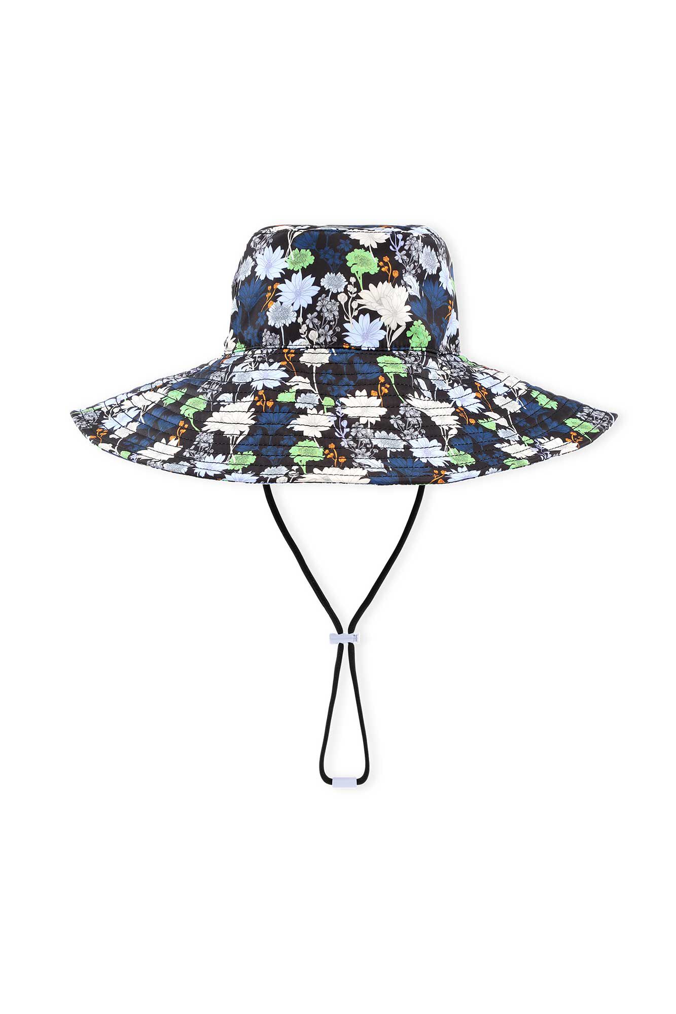 Seasonal Recycled Tech Bucket Hat, Polyester, in colour Multicolour - 1 - GANNI