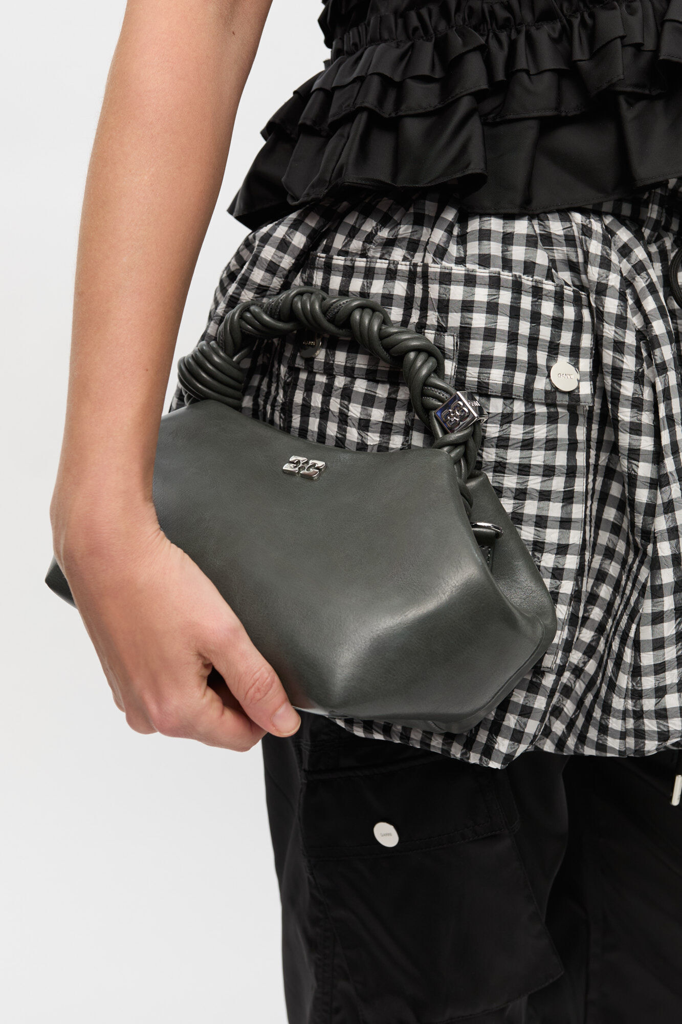 Steal Grey Dark Grey Small Bou Bag | GANNI (Global) CA