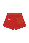 Denim Hotpant Shorts, Cotton, in colour Flame Scarlet - 2 - GANNI