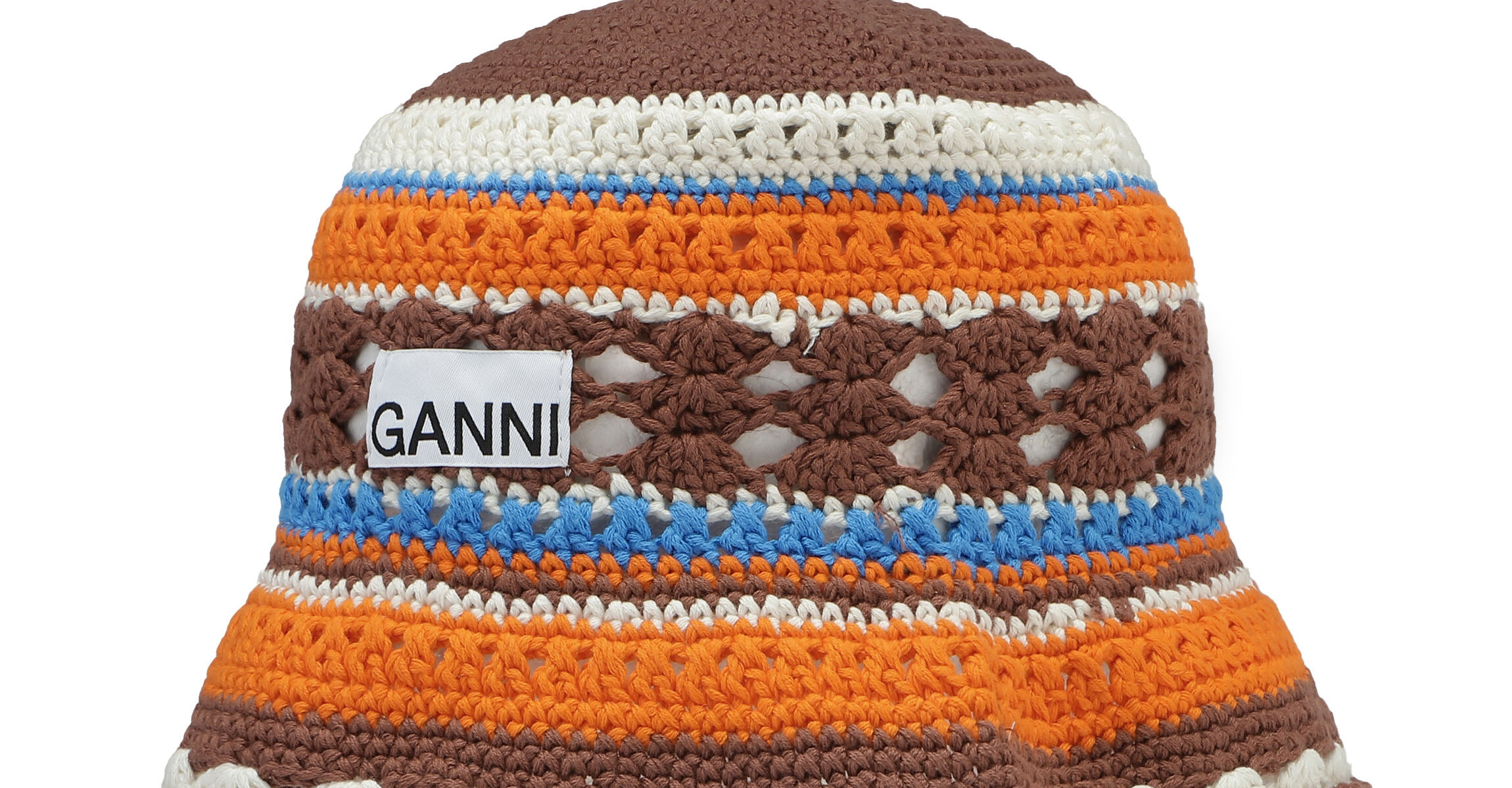 Bucket Hat, Cotton, in colour Root Beer - 1 - GANNI