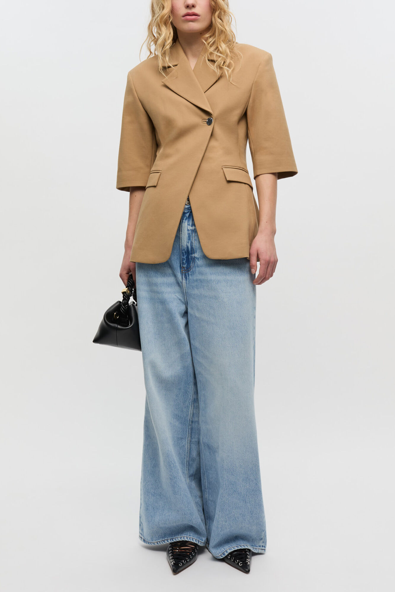 GANNI ガニー　ワイドカジュアルパンツ　ライトブルー　S Baggy Wide Jeans in Light Blue Denim | GANNI US