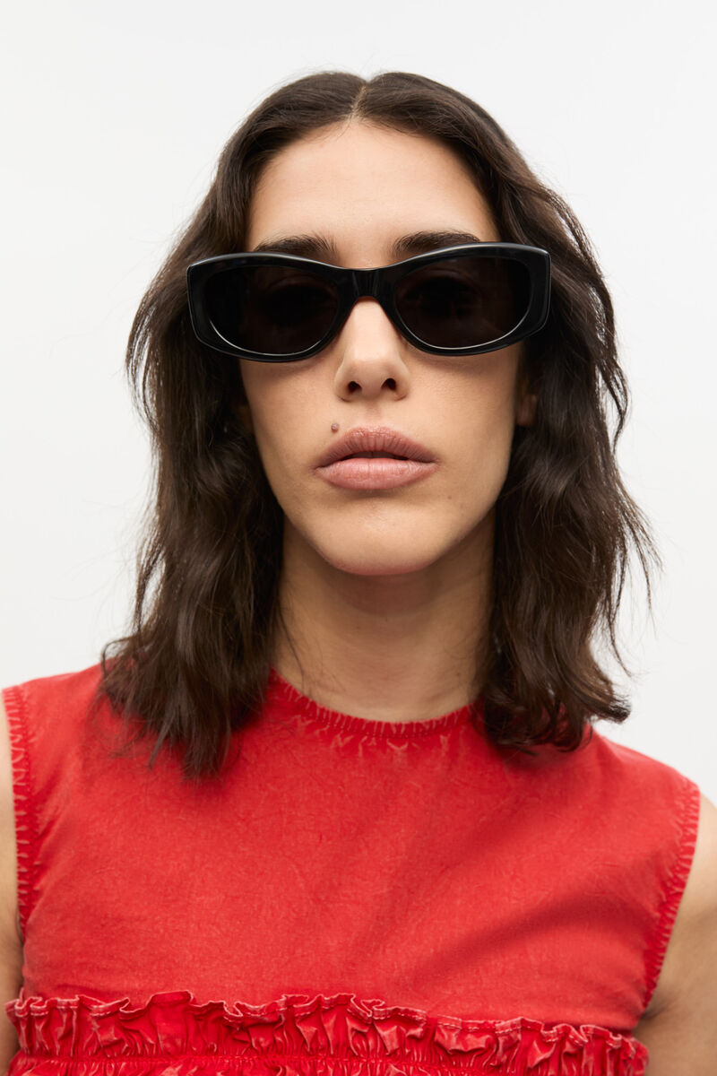 GANNI x Ace & Tate Lana Sunglasses, Acetate, in colour Black - 1 - GANNI