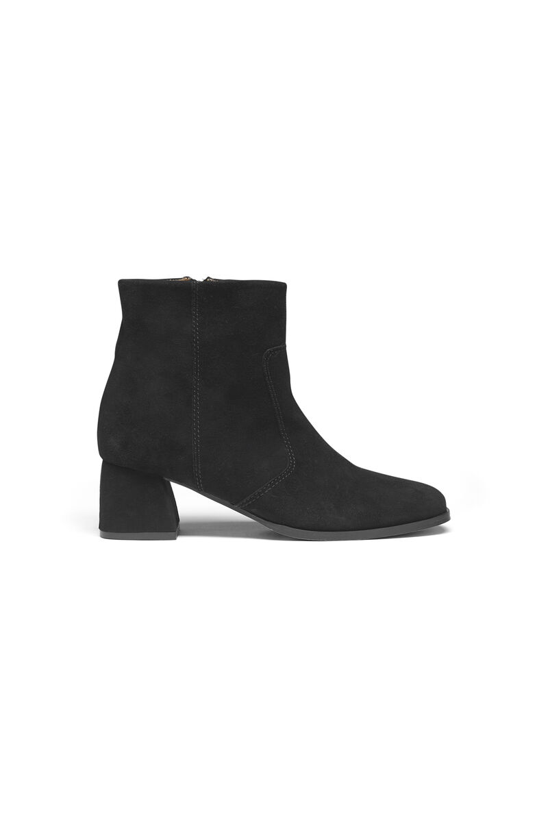 Adina Suede Ankle Boots, in colour Black - 1 - GANNI
