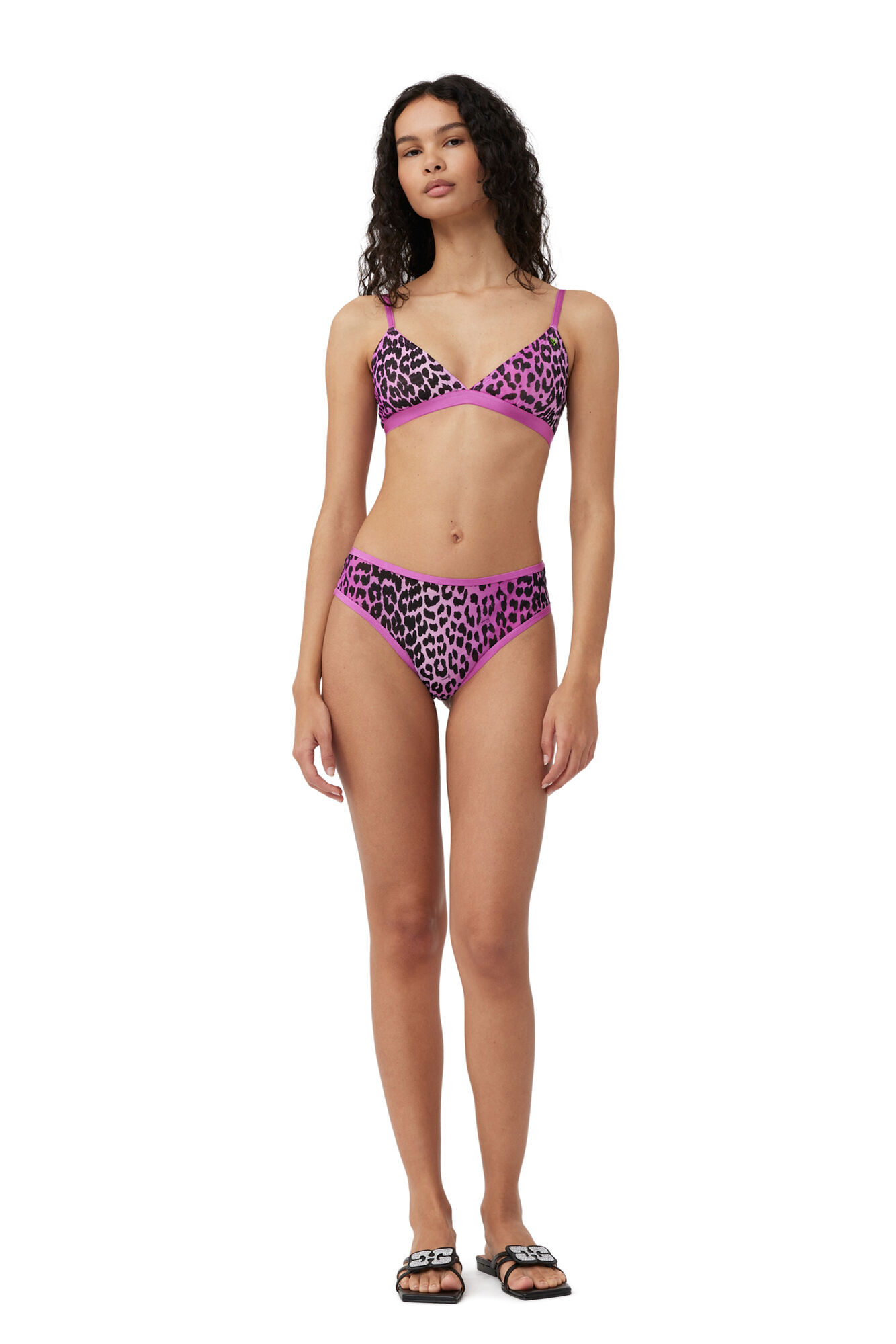 GANNI x Parade Silky Mesh Briefs, Elastane, in colour Pink Tulle - 6 - GANNI