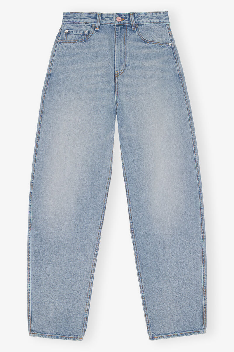 Light Blue Stary Jeans, Cotton, in colour Light Blue Vintage - 1 - GANNI